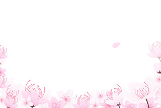 鲜花边框花朵边框鲜花边框唯美日本樱花花朵花瓣花卉清新矢量元素